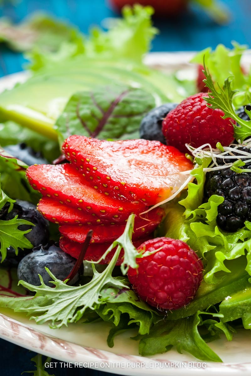 Savory Mixed Berry Salad with Raspberry Vinaigrette