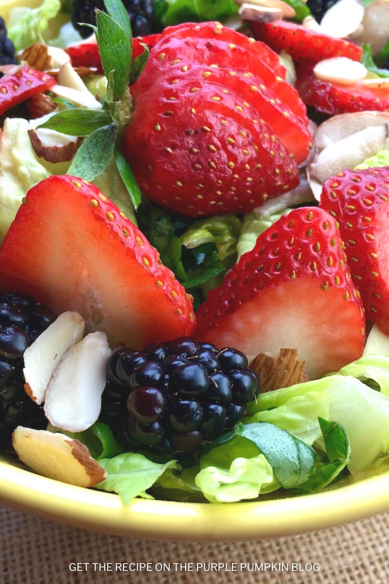 Strawberry & Blackberry Salad with Raspberry Vinaigrette