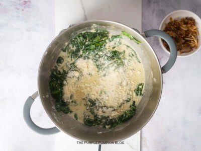 Adding Cheese to Pan