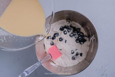 Adding Wet Ingredients to Dry Ingredients