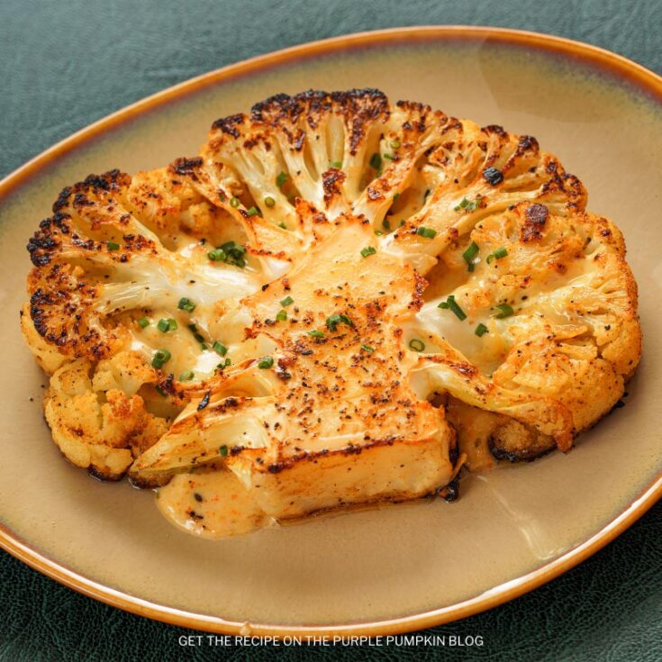 Parmesan Herb-Crusted Roasted Cauliflower Steaks