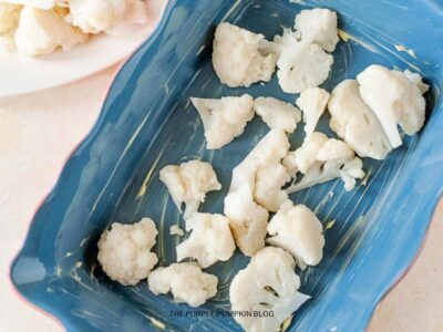 Cooked Cauliflower in Casserole Dish