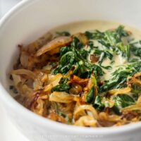 Creamed Spinach with Caramelized Onions Recipe