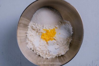 Dry Muffin Ingredients in Bowl