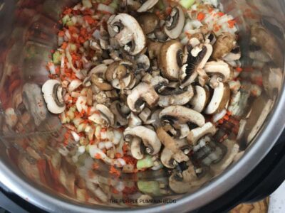 Mushrooms & Thyme added to Pot