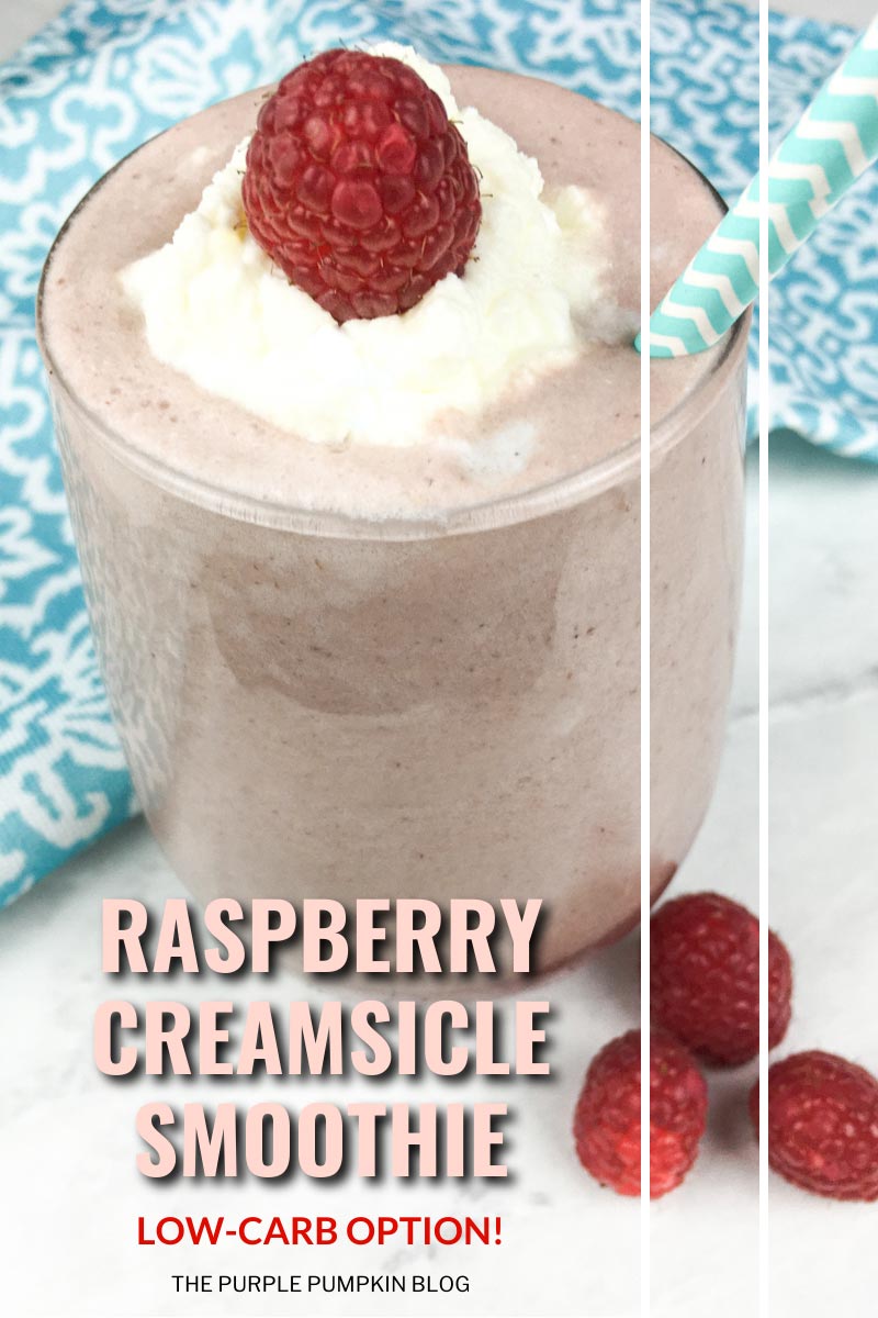 Raspberry Creamsicle Smoothie (Low Carb Option!)