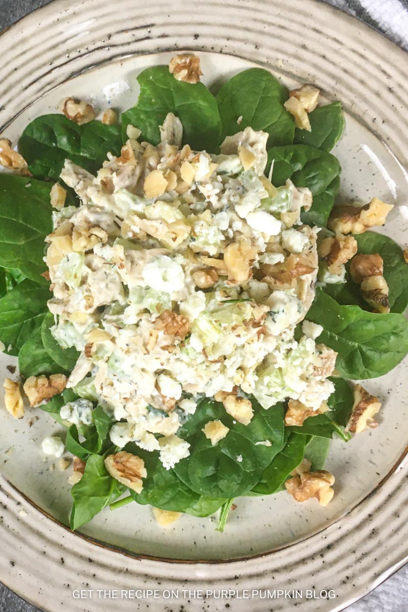 Recipe for Rotisserie Chicken Salad with Cheese & Walnuts