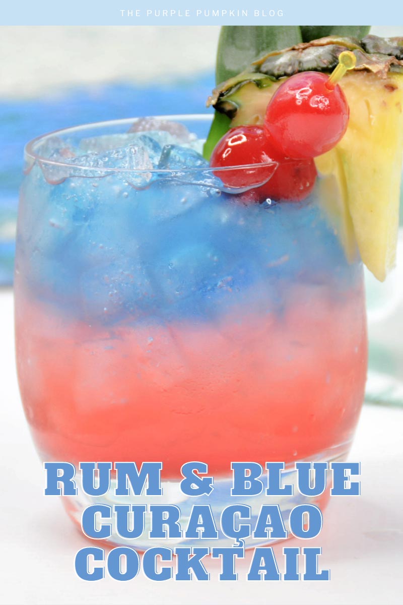 Rum & Blue Curaçao Cocktail