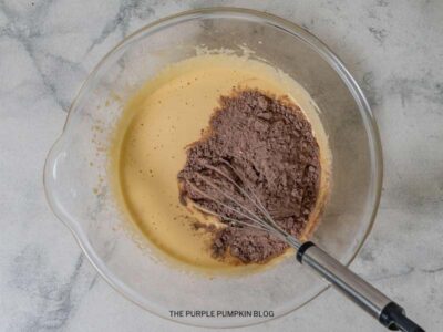 Whisking Dry Ingredients into Wet