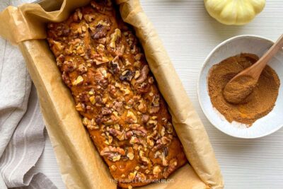 Baked Pumpkin Bread in Loaf Pan