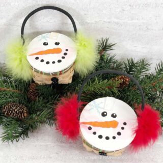 Basket Snowman Craft