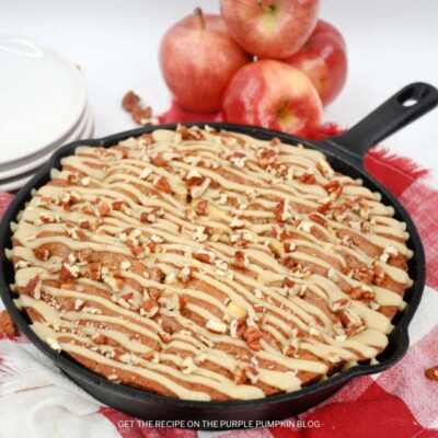 Caramel Apple Cake Skillet Recipe