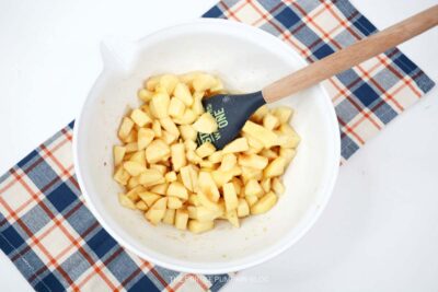 Chopped Apples in a Bowl