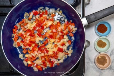 Chopped Vegetables in Pan