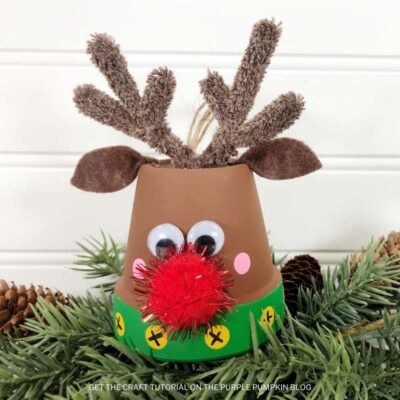 Clay Pot Reindeer Ornament Craft