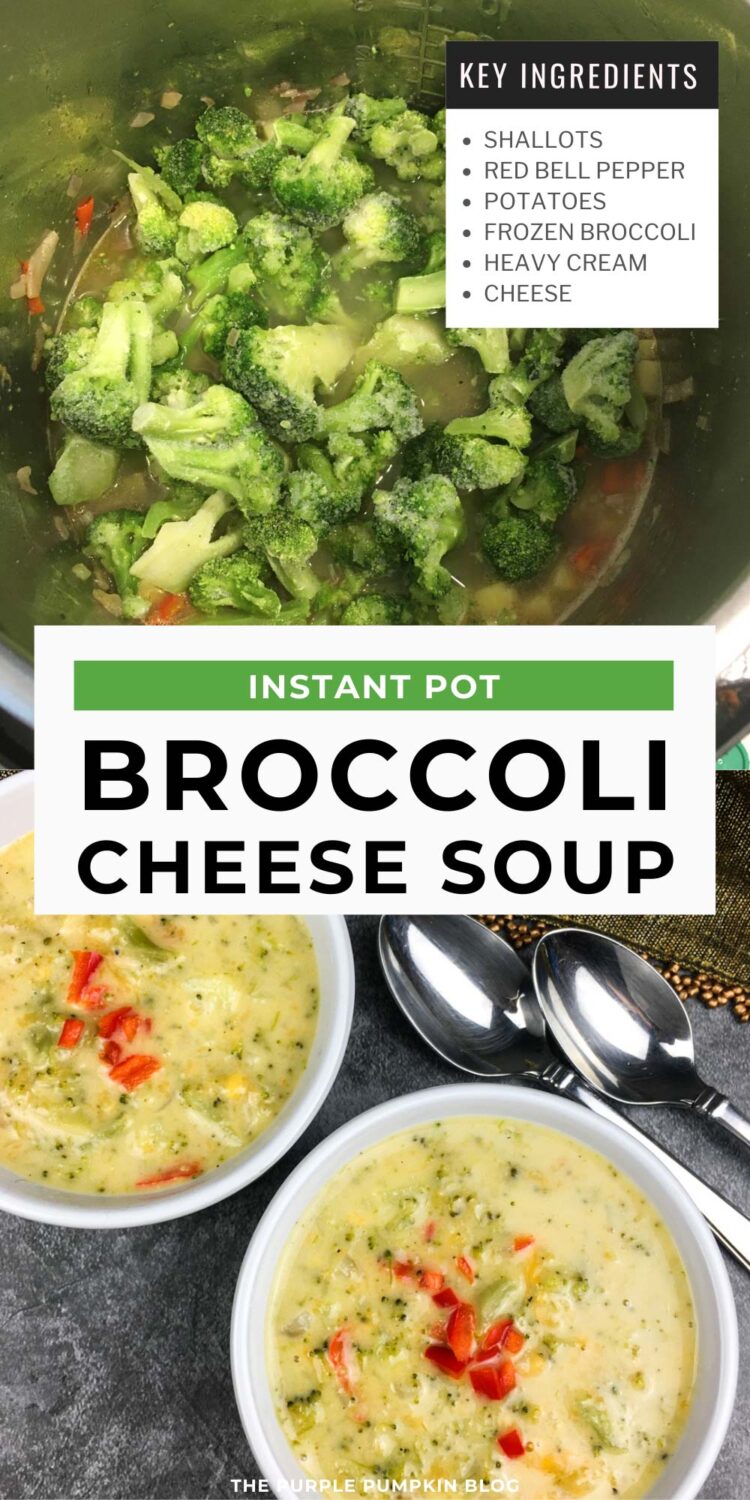 Ingredients for Instant Pot Broccoli Cheese Soup