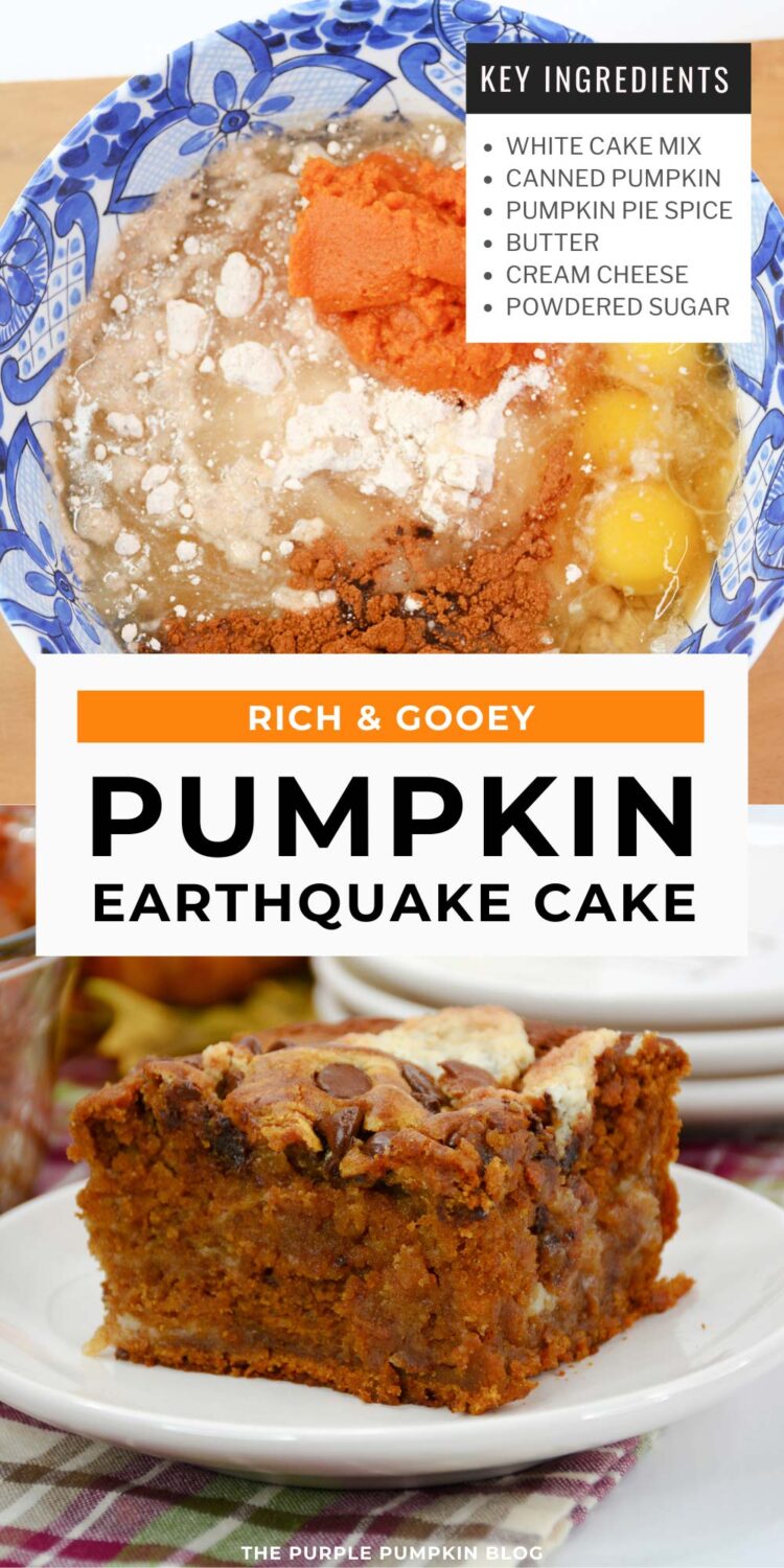 Ingredients for Pumpkin Earthquake Cake
