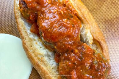 Meatballs in Hoagie Bun