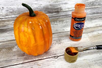 Painting Foam Pumpkins