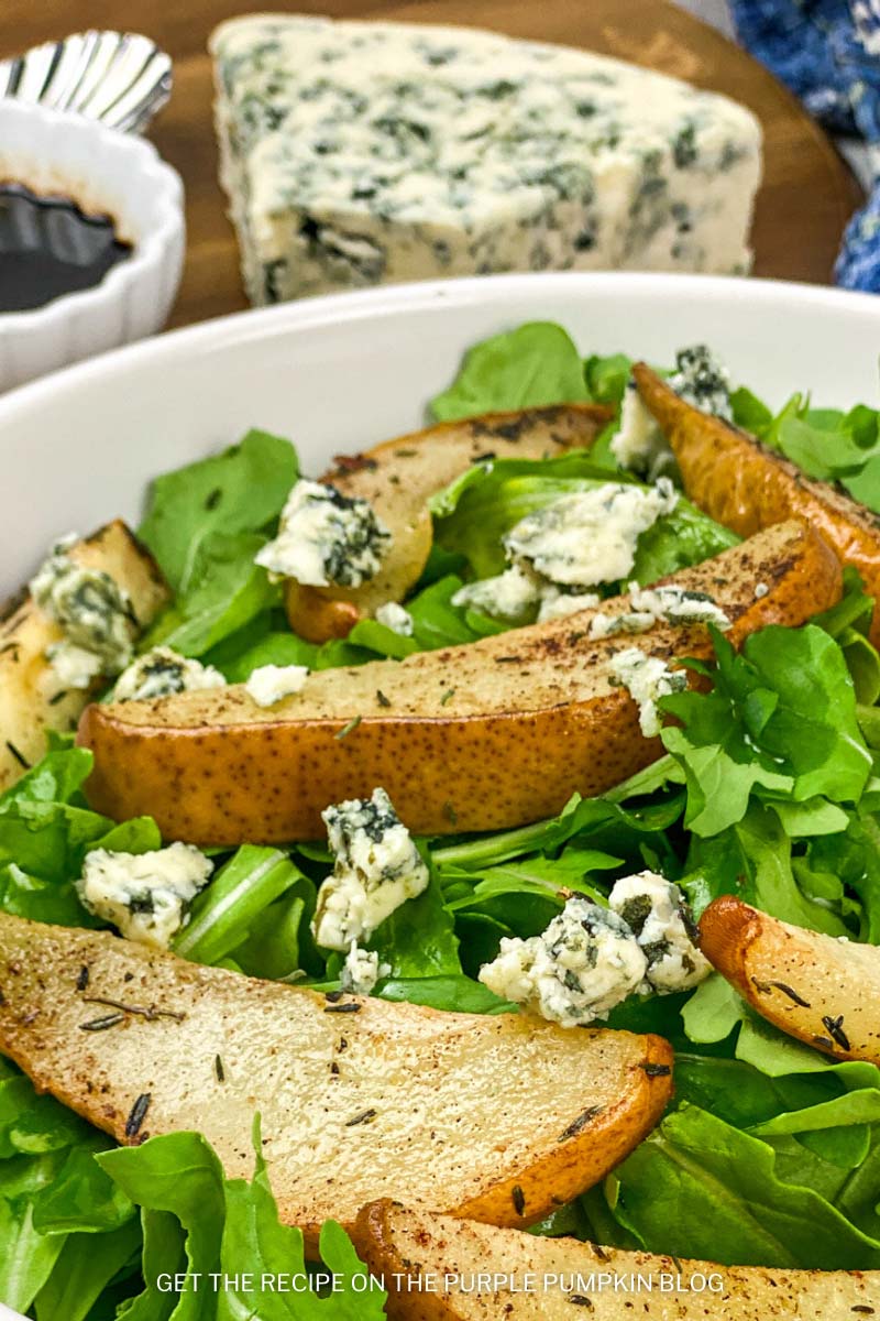 Roasted Pear Salad Recipe with Blue Cheese