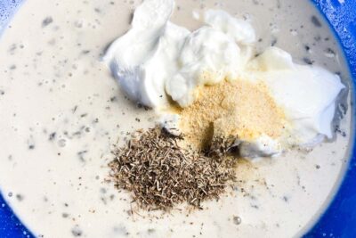 Soup & Other Ingredients in Bowl