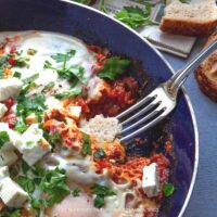 Spicy Shakshuka with Eggs & Feta Recipe