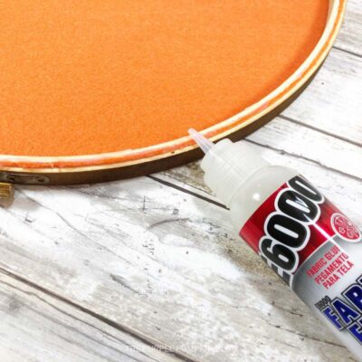Adding Fabric Glue to Felt