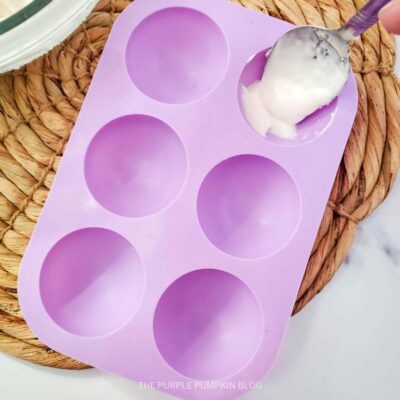 Adding Melted White Candy in Hot Cocoa Bomb Mold