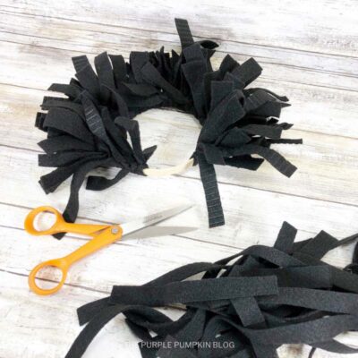 Attaching Black Felt To Hoop