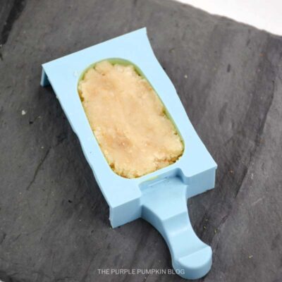 Cake Dough Pressed into Cakesicle Mold