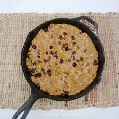 Cookie Dough Pressed into Skillet