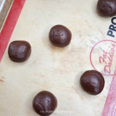 Dough Balls on Cookie Sheet