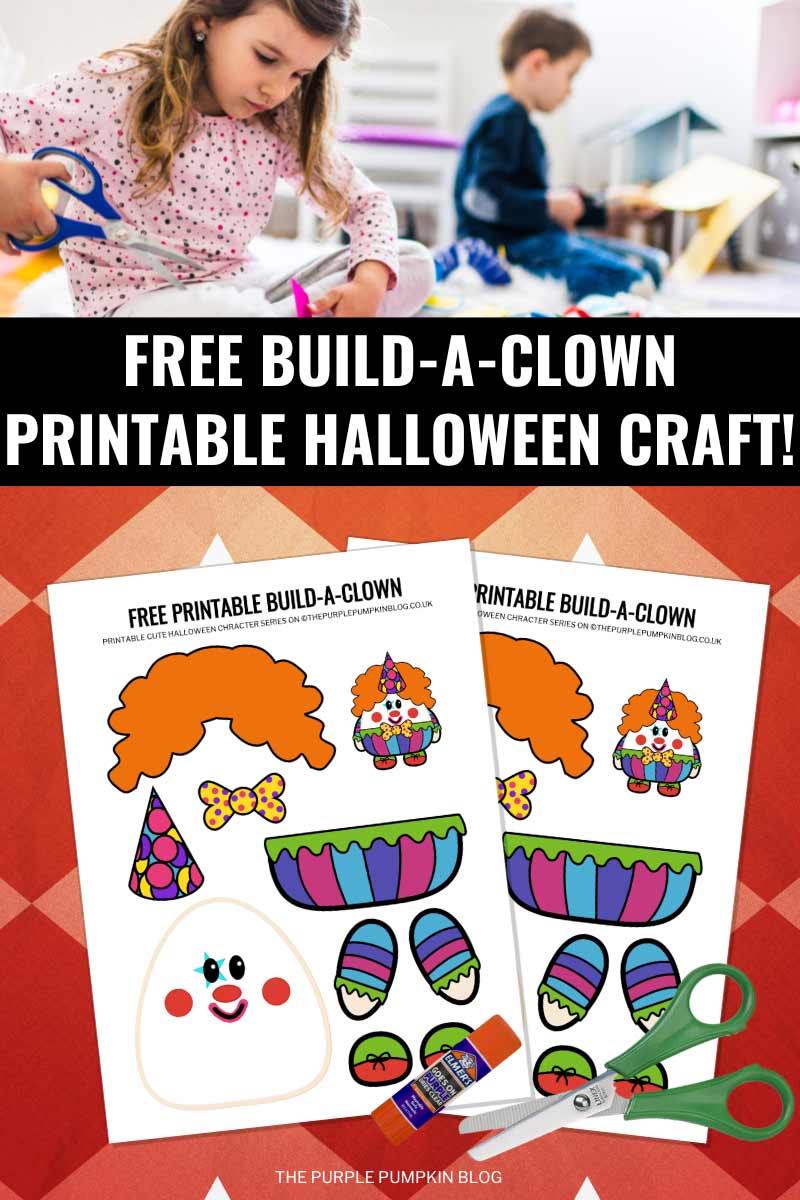 Free Build A Clown Printable Halloween Craft!