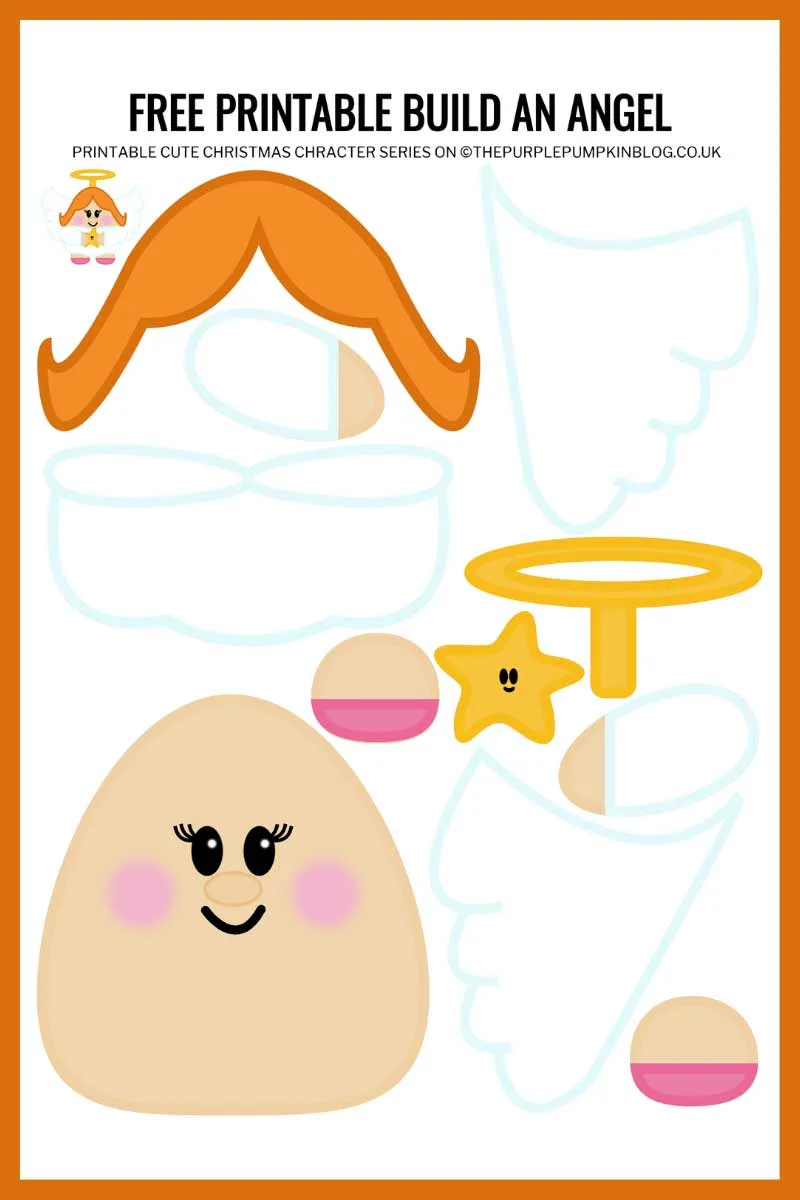 Free Printable Build A Paper Angel Template Christmas Papercraft