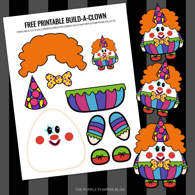 Free Printable Build-a-Clown Template for Kids