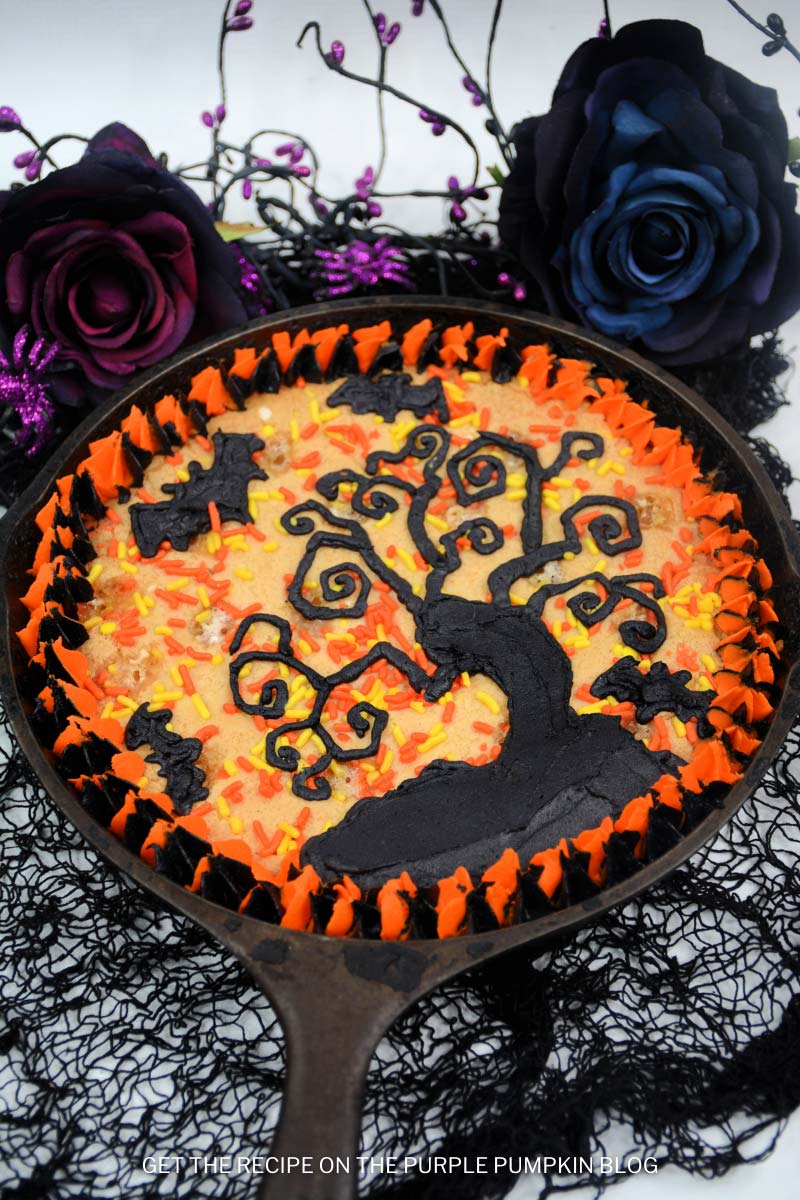 Frosted Halloween Skillet Cookie Recipe