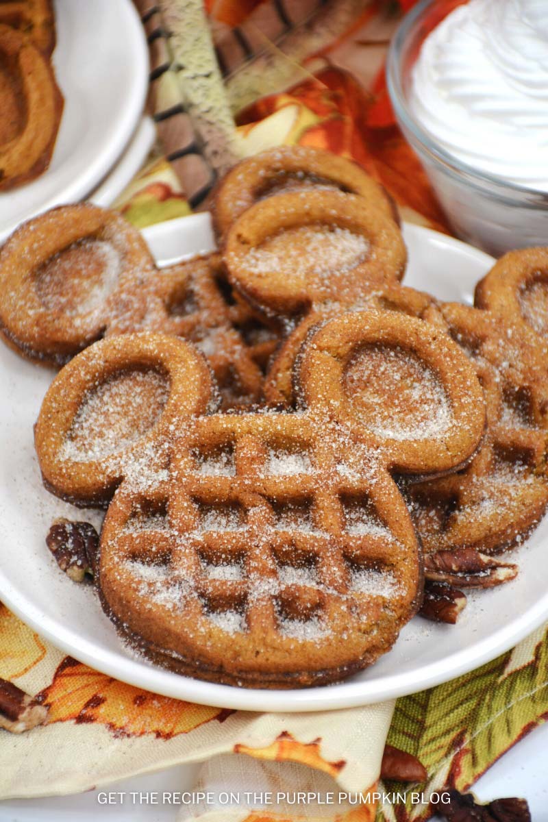 Fun Disney Breakfast Recipe for Mickey Mouse Pumpkin Waffles