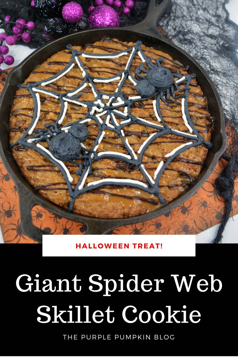 Giant Spider Web Skillet Cookie