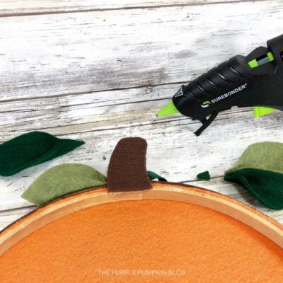 Gluing Stem & Leaves to Hoop