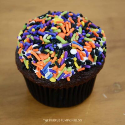 Halloween Cupcake Covered with Sprinkles