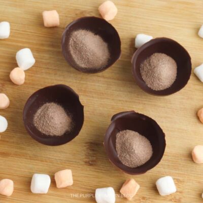 Hot Chocolate Powder in Chocolate Spheres