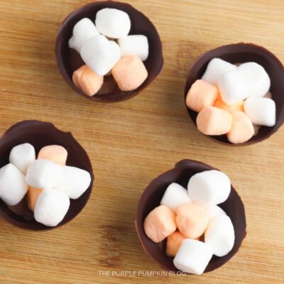Marshmallows in Chocolate Spheres