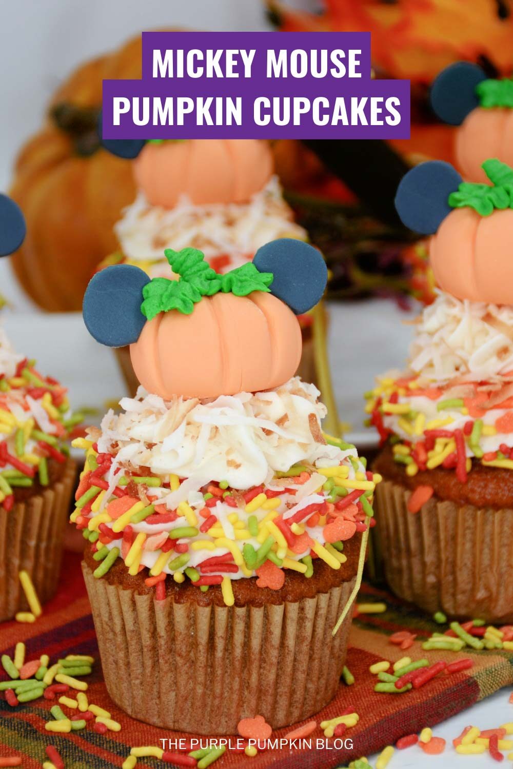 Mickey Mouse Pumpkin Cupcakes