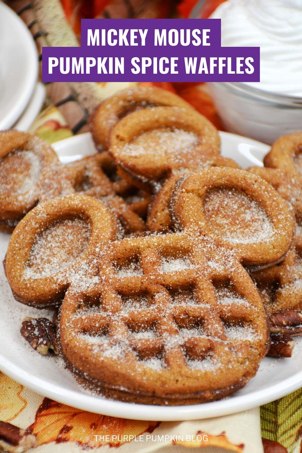Mickey Mouse Pumpkin Spice Waffles For Fall Breakfasts!