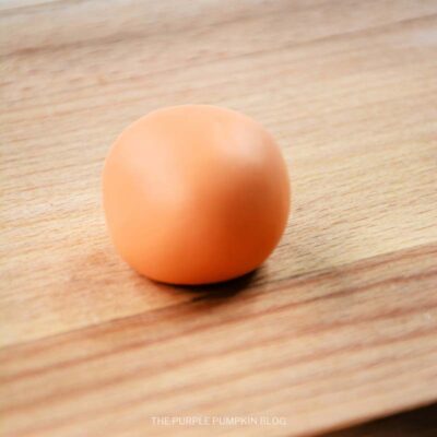 Rolled Ball of Orange Fondant