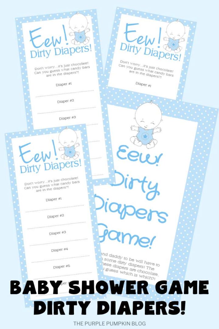 Eew! Nasty Nappies Baby Shower Game (Dirty Diapers Game)