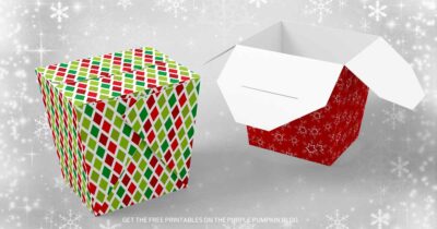 Christmas Party Take Out Boxes to Print