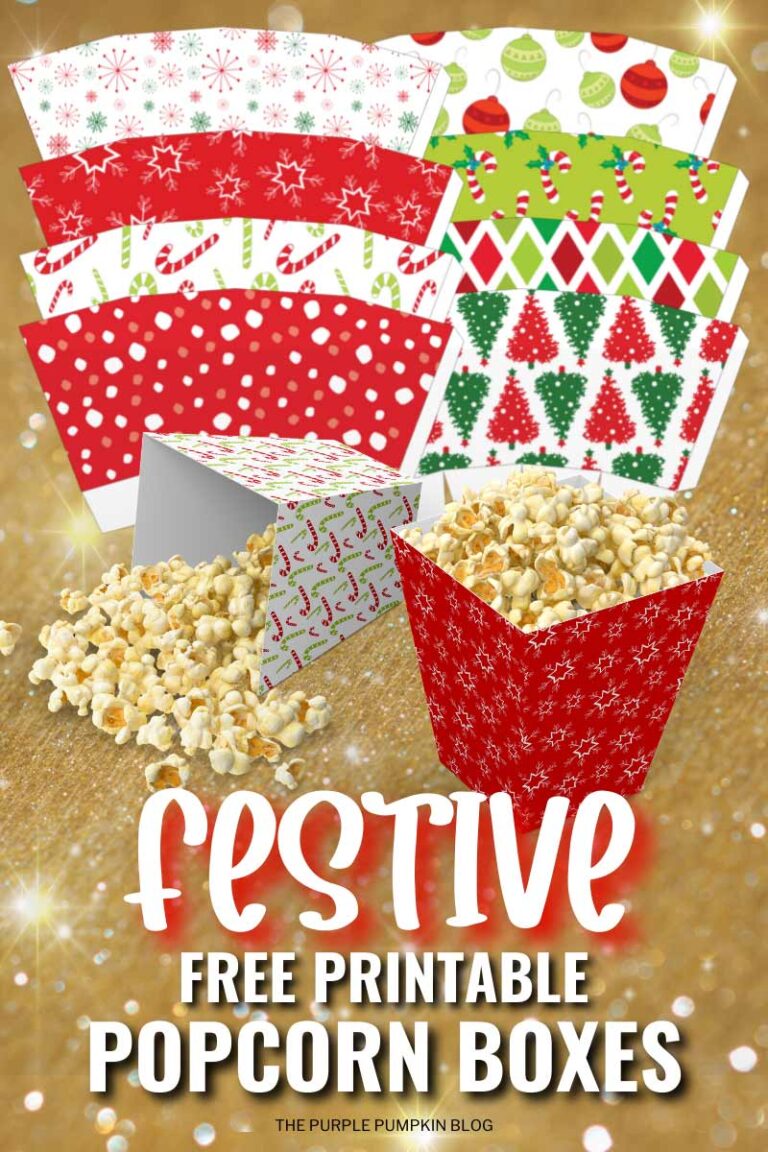 Free Printable Christmas Party Popcorn Boxes To Print At Home!