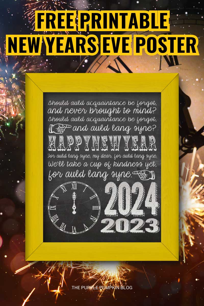 Free New Years Eve Poster Printable