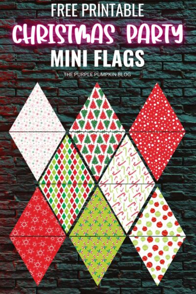 Free Printable Christmas Party Mini Flags